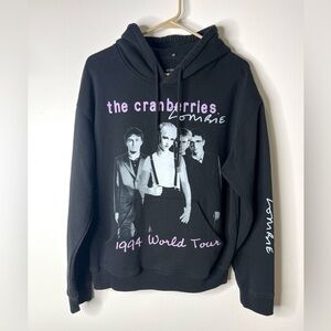 Cranberries 1994 World Tour Black Hoodie Y2K Grunge SZ M EUC